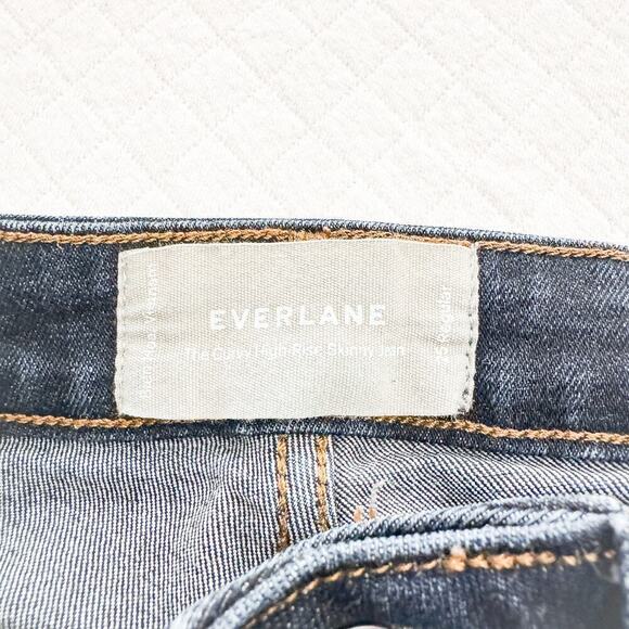 Everlane The Curvy High-Rise Skinny Jean Dark Wash Denim Size 25 - Picture 6 of 9